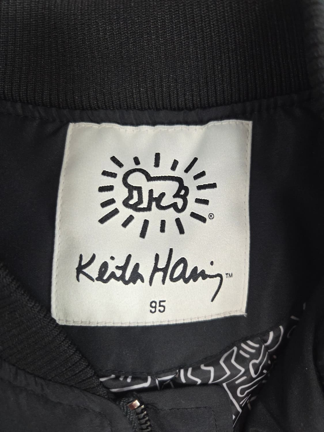 키스해링 (Keith Haring) 백프린팅 롱 항공점퍼 상품이미지5