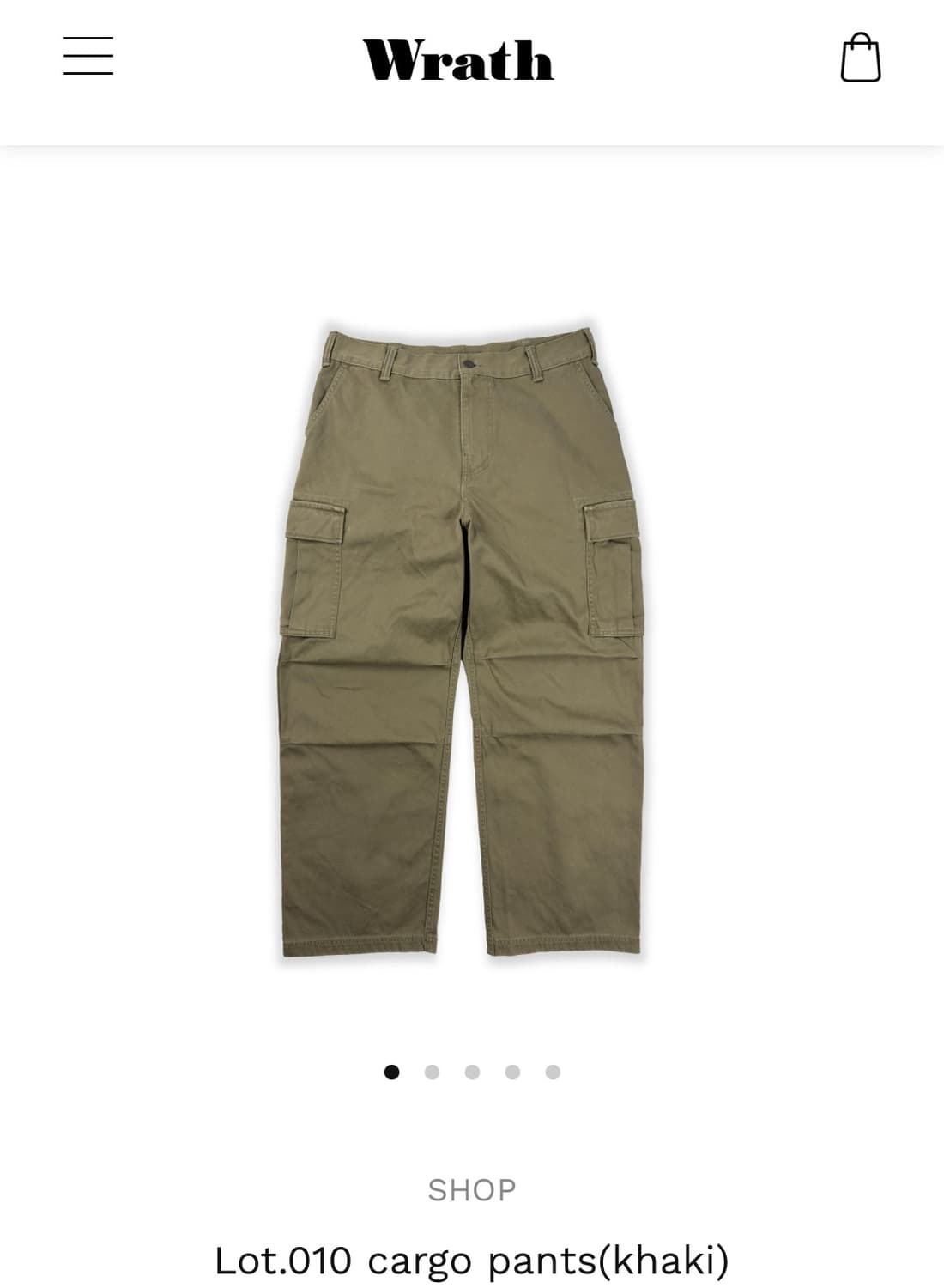 뤠쓰 카고 팬츠 카키 30사이즈 판매 상품이미지1