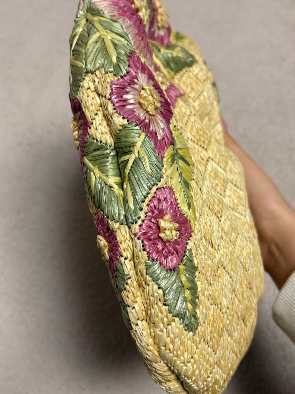 구찌(Gucci) 리미티드 에디션 라피아 플라워 뱀부 핸들 호보백(정품) 상품이미지6