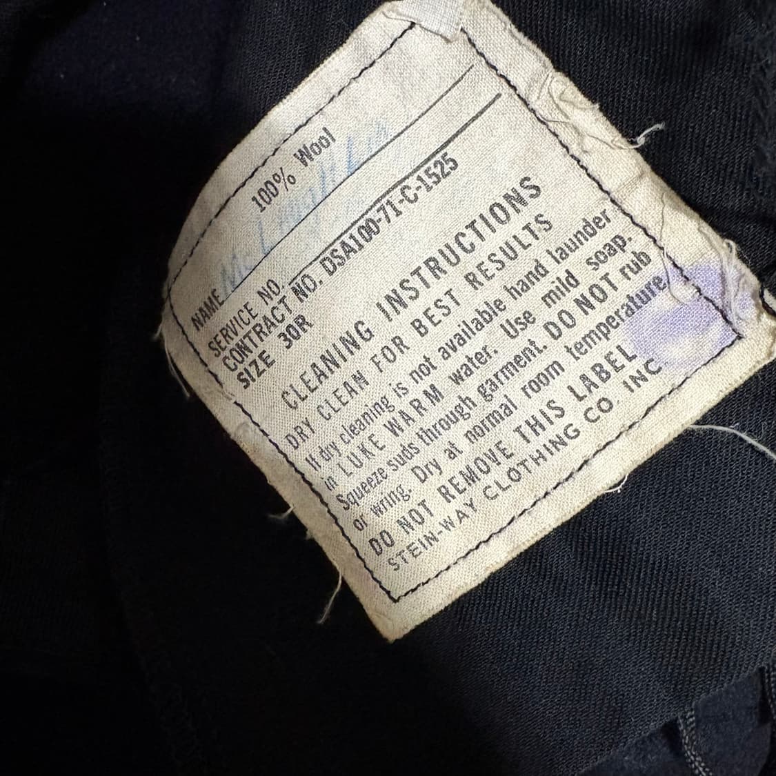 70s USN 울 해군 세일러 벨바텀 팬츠 30사이즈 플레어 상품이미지7