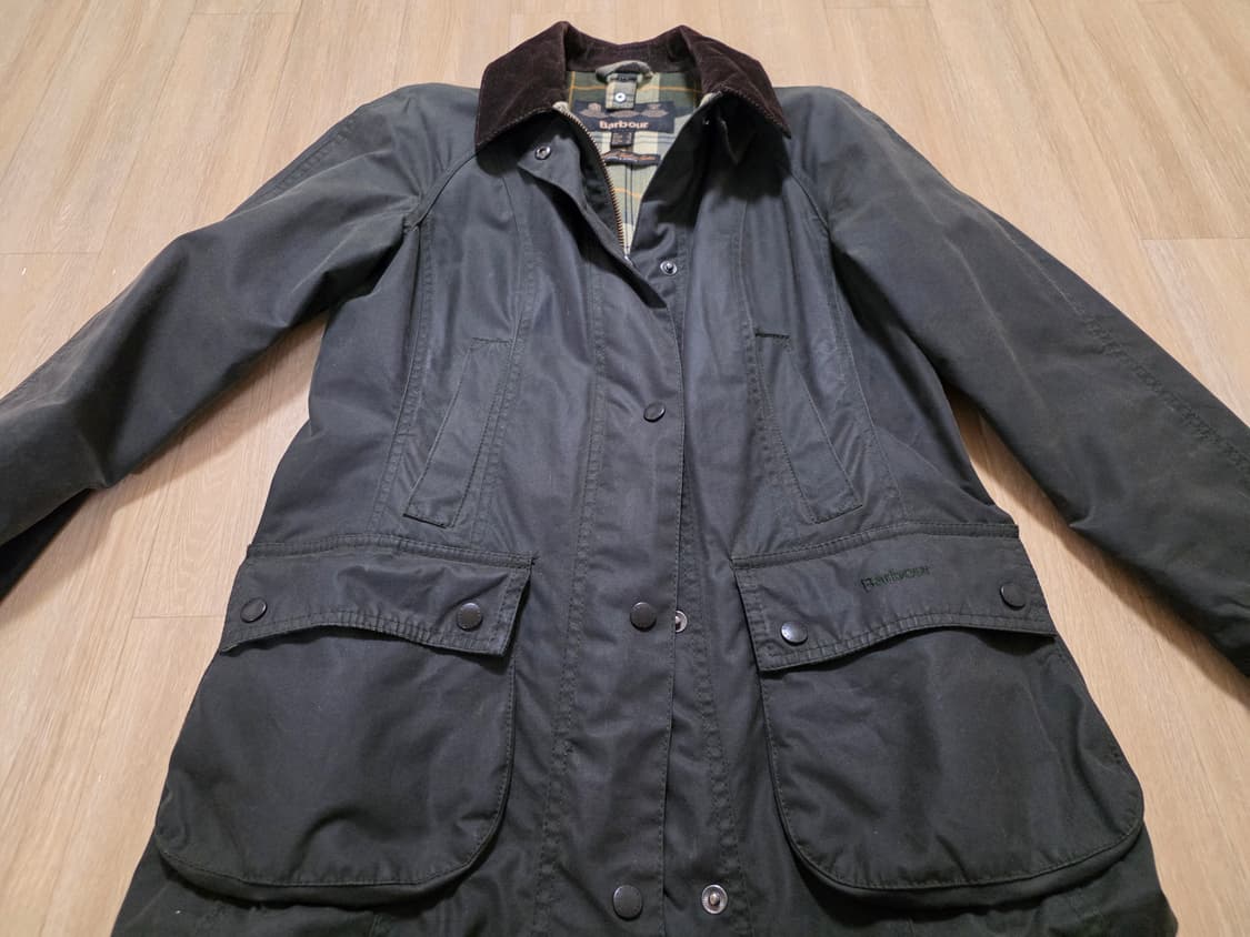 [새상품] 바버 왁스 자켓 세이지컬러 UK8 상품이미지2