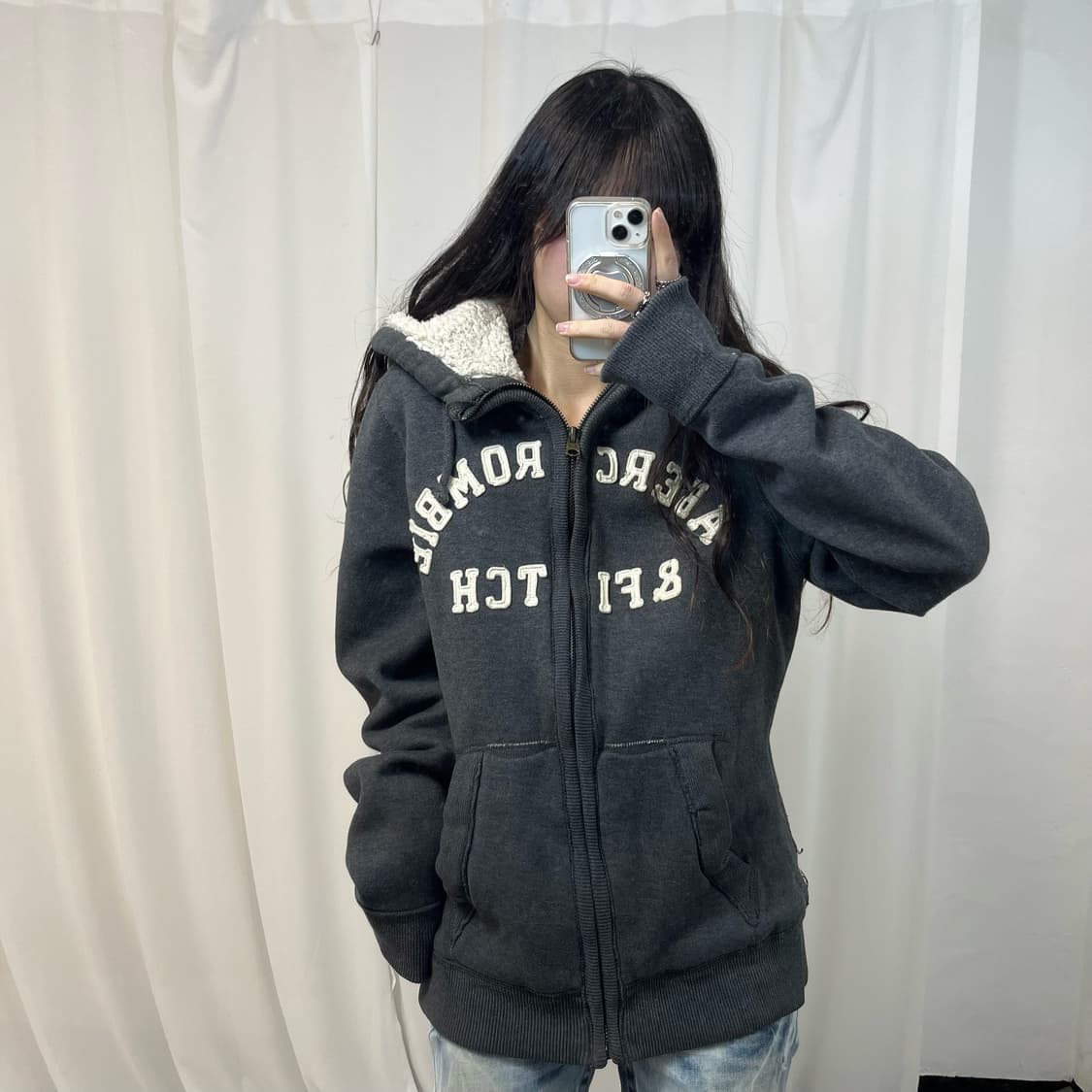 Abercrombie  Sherpa Hoodie Zip-up 상품이미지1