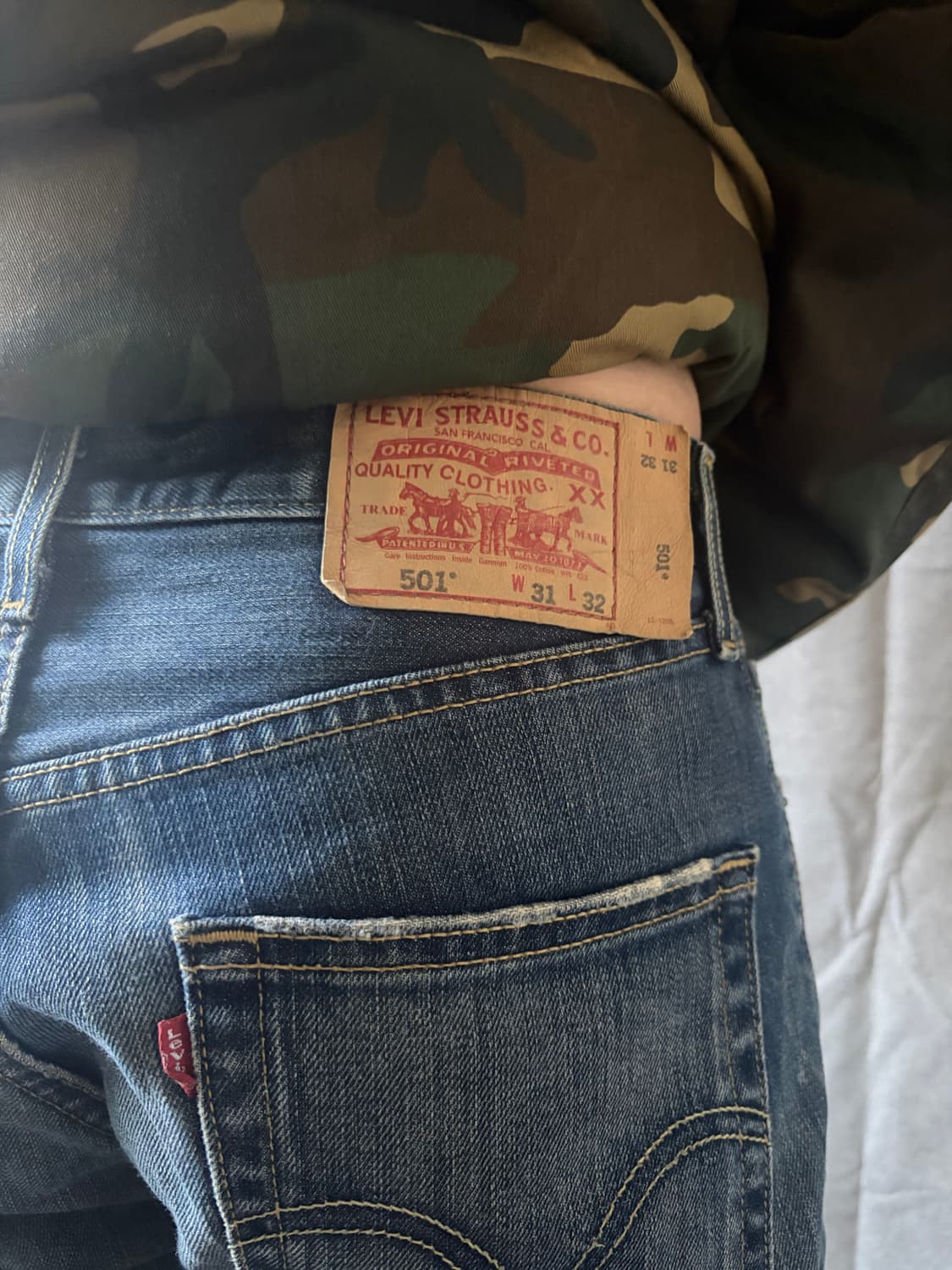 리바이스 501 중청 데님 31/32 상품이미지6
