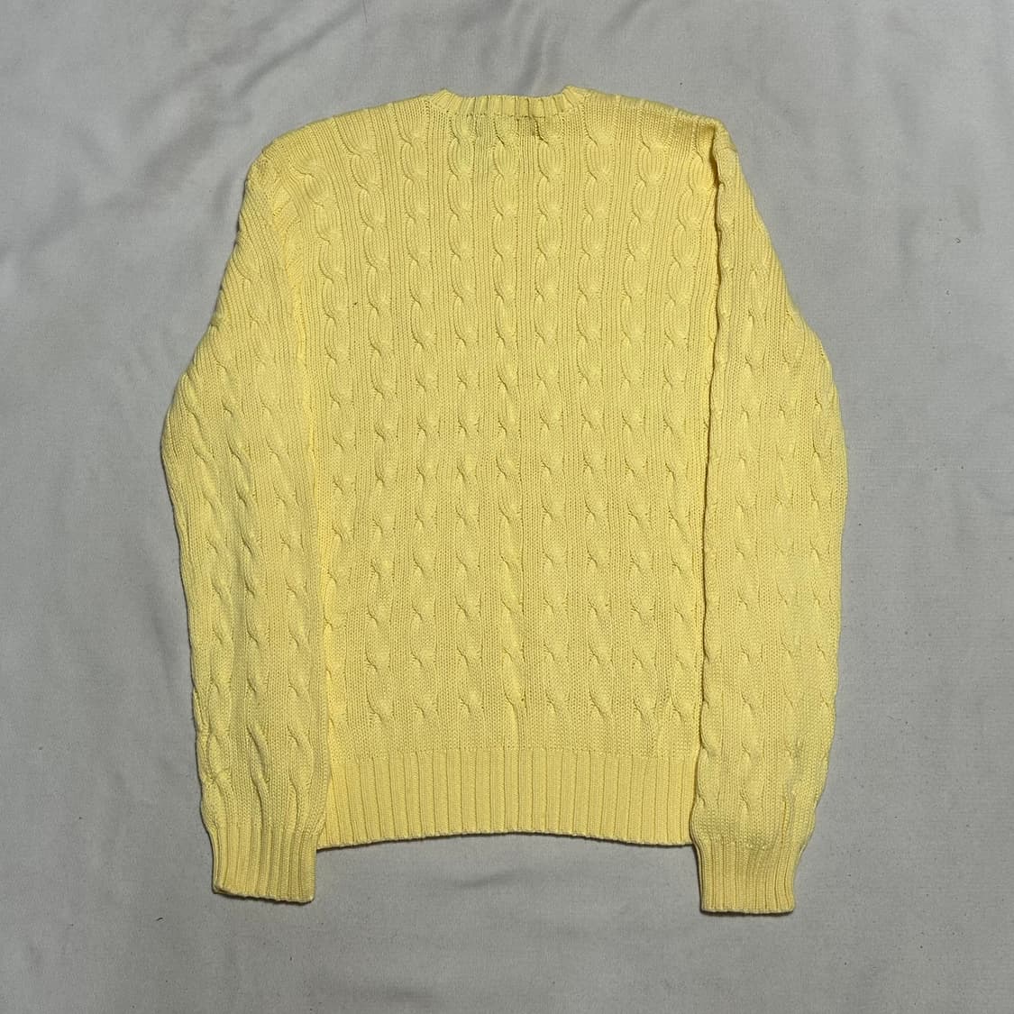M 폴로랄프로렌 옐로우 케이블 코튼 니트 상품이미지3