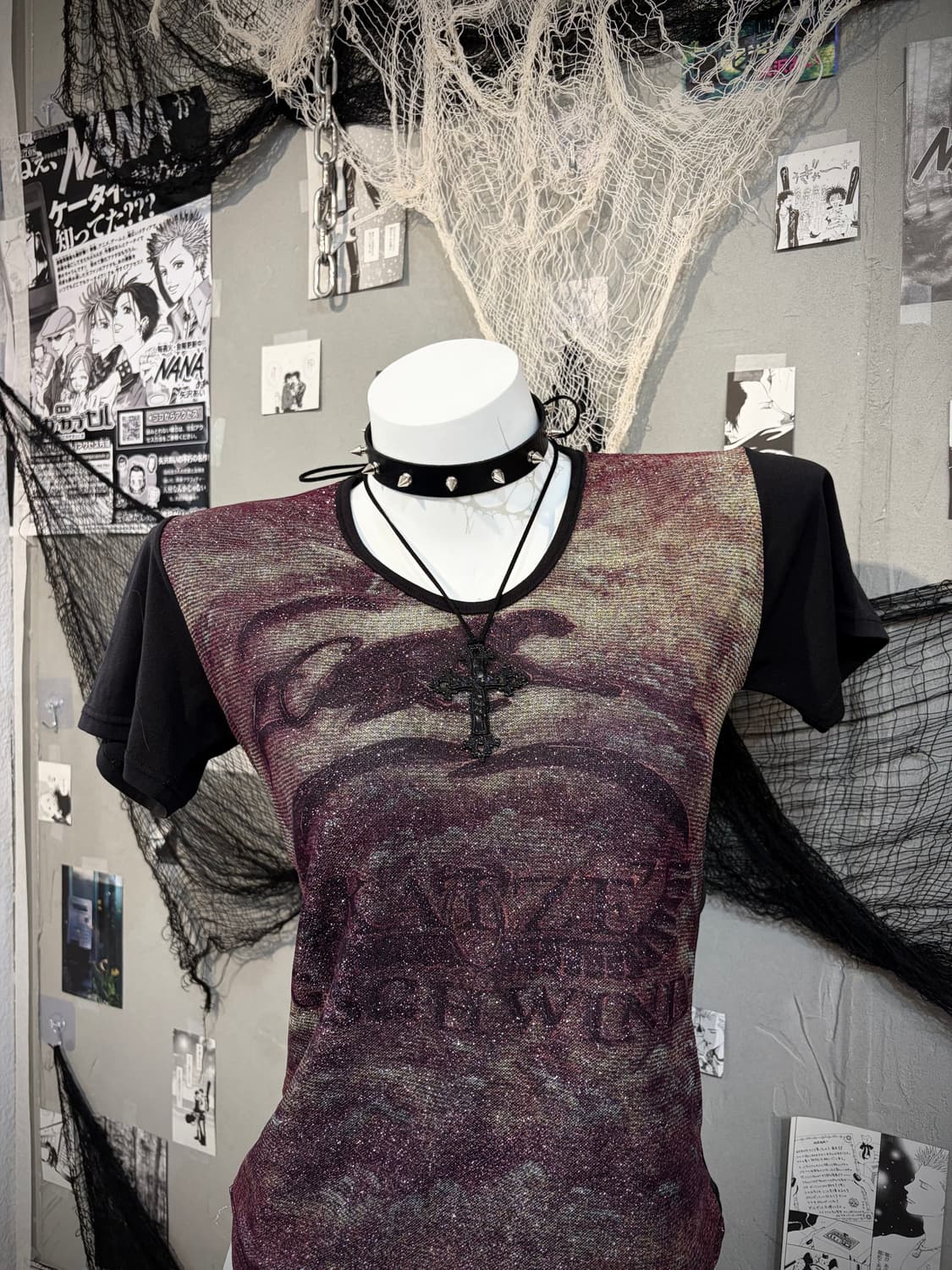 Grunge Glitter Oriental mesh sleeve 상품이미지5
