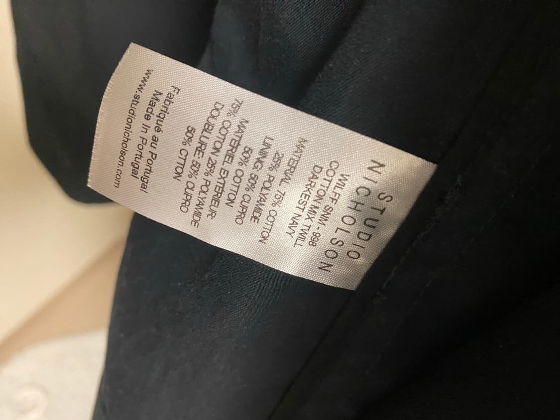 스튜디오 니콜슨 더블 코트 다크네이비 s (새상품) 상품이미지5