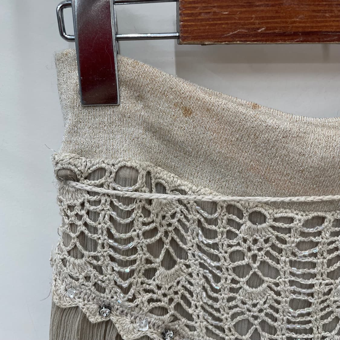 페어리 뜨개 디테일 쉬폰 미디 스커트 laboratory work 상품이미지4