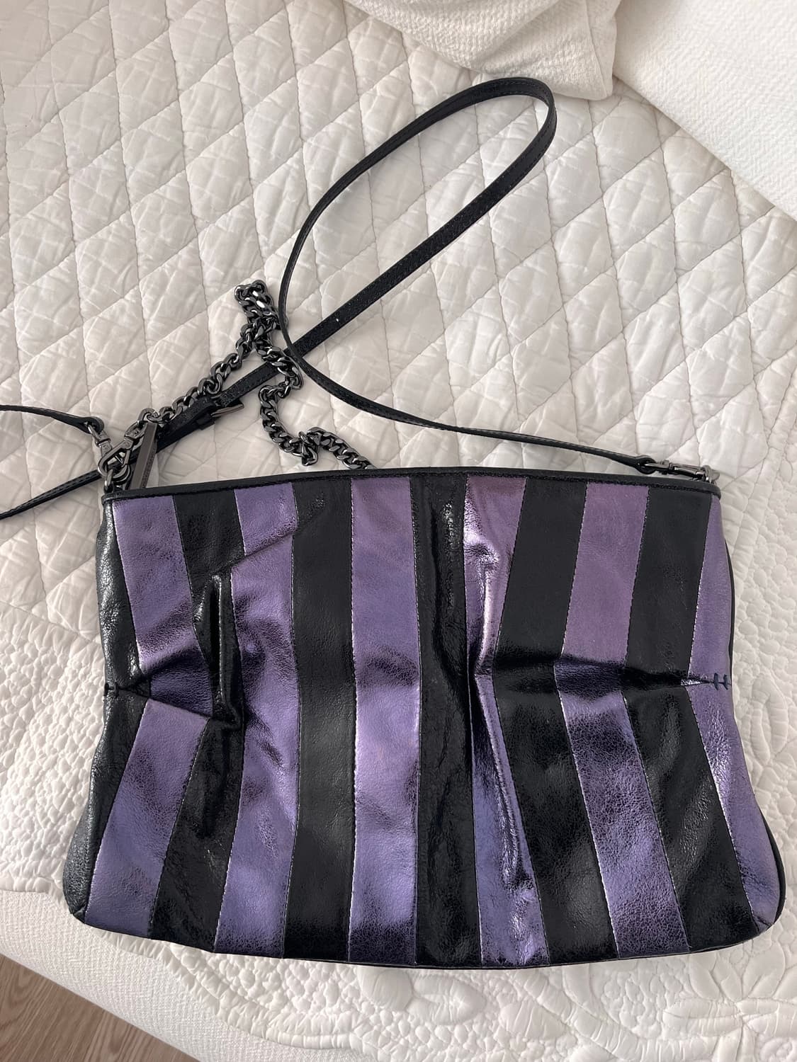 Vintage 갸루 슈가슈가룬st Y2k 퍼플 숄더백 상품이미지3