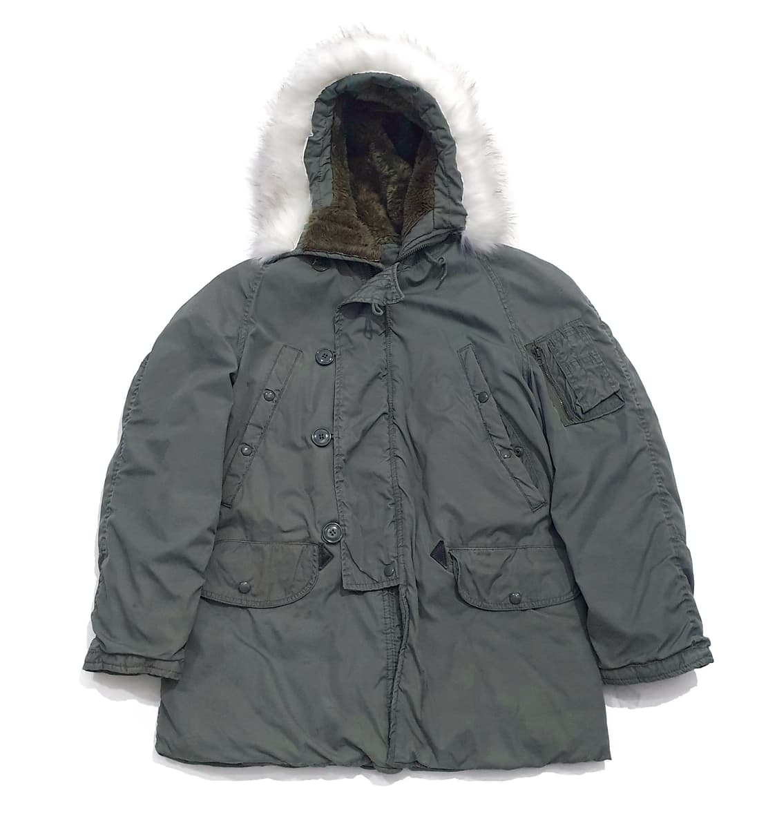 n3b 콜드웨더 파카 80s (100~105) 그린브리어 개파카 상품이미지1