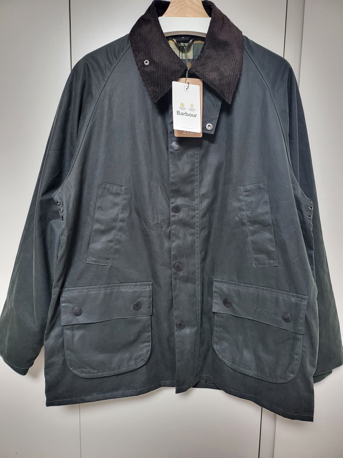 바버 클레식 비데일 왁스 자켓 세이지(40사이즈) 새상품 상품이미지1