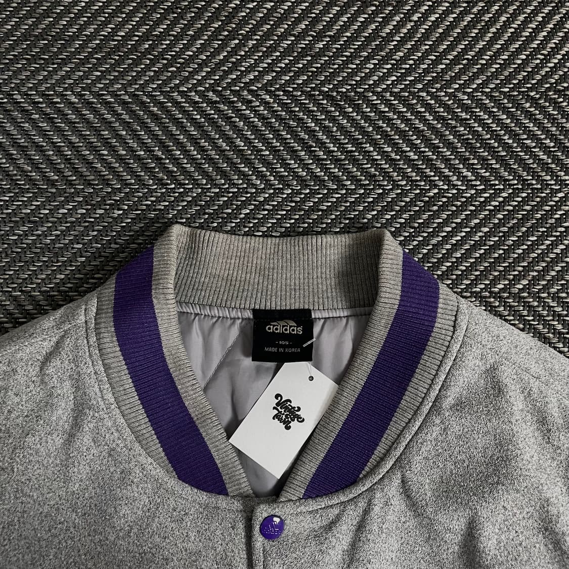 00s 아디다스 빅로고 스웻 레더 바시티 자켓o 2887 상품이미지5