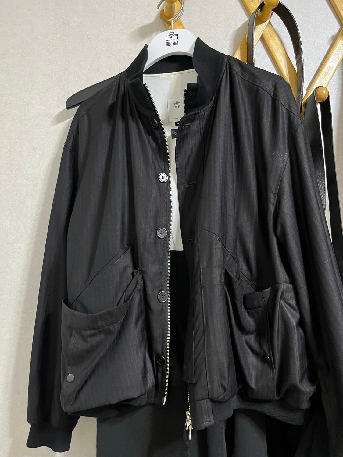 [3] 폴리테루 울 실크 탱커 자켓 상품이미지2