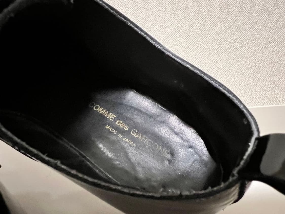 꼼데가르송 트리콧 에나멜 플레인토 더비슈즈 상품이미지6