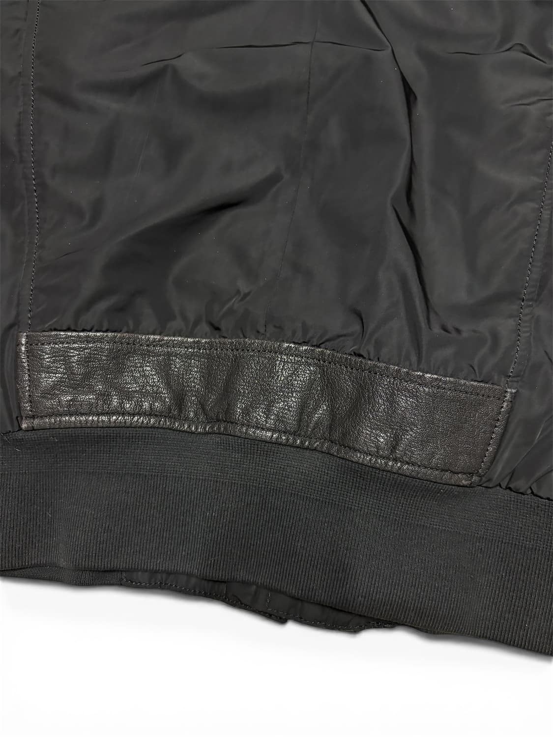 00s 휴고보스 오렌지라벨 레더 패치워크 봄버자켓 상품이미지4