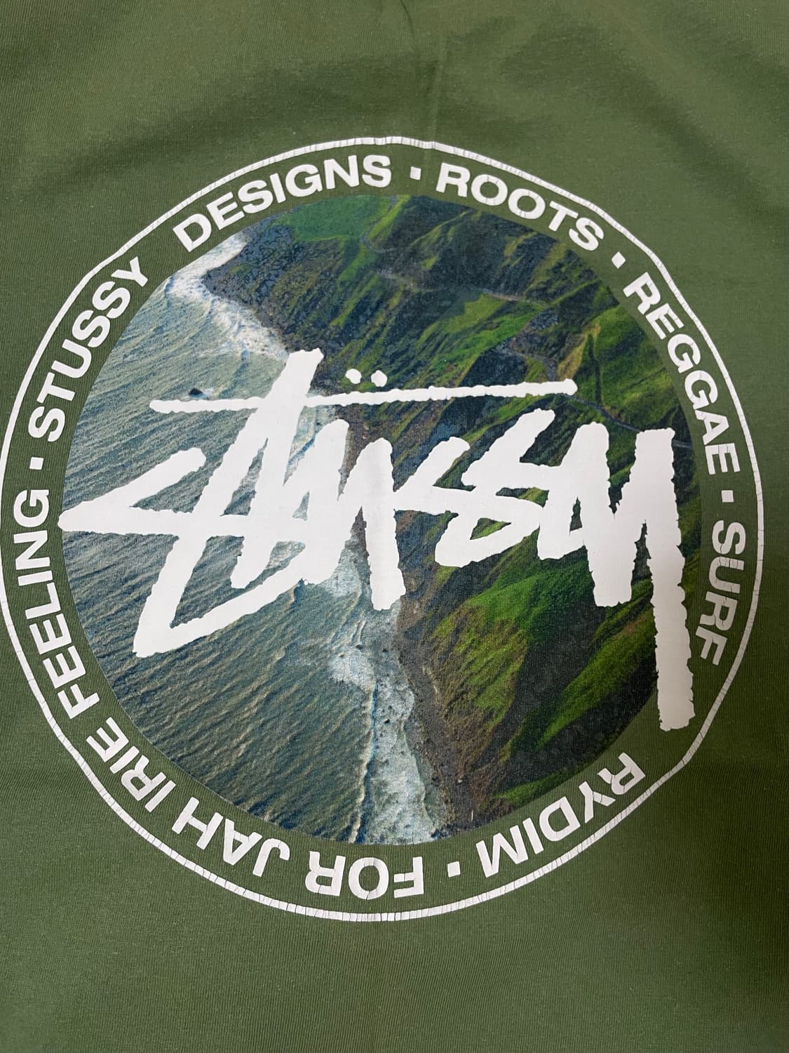 STUSSY COASTLINE TEE - GREEN M 상품이미지5