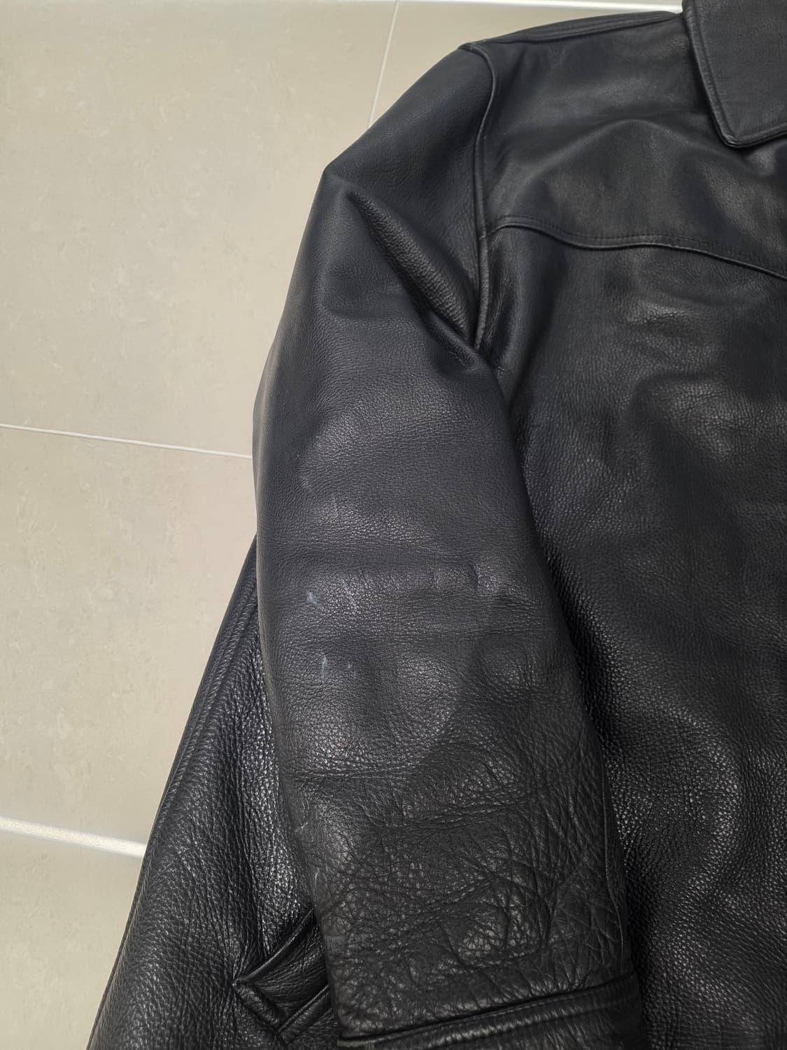 올드 갭 레더 카코트 L 상품이미지4