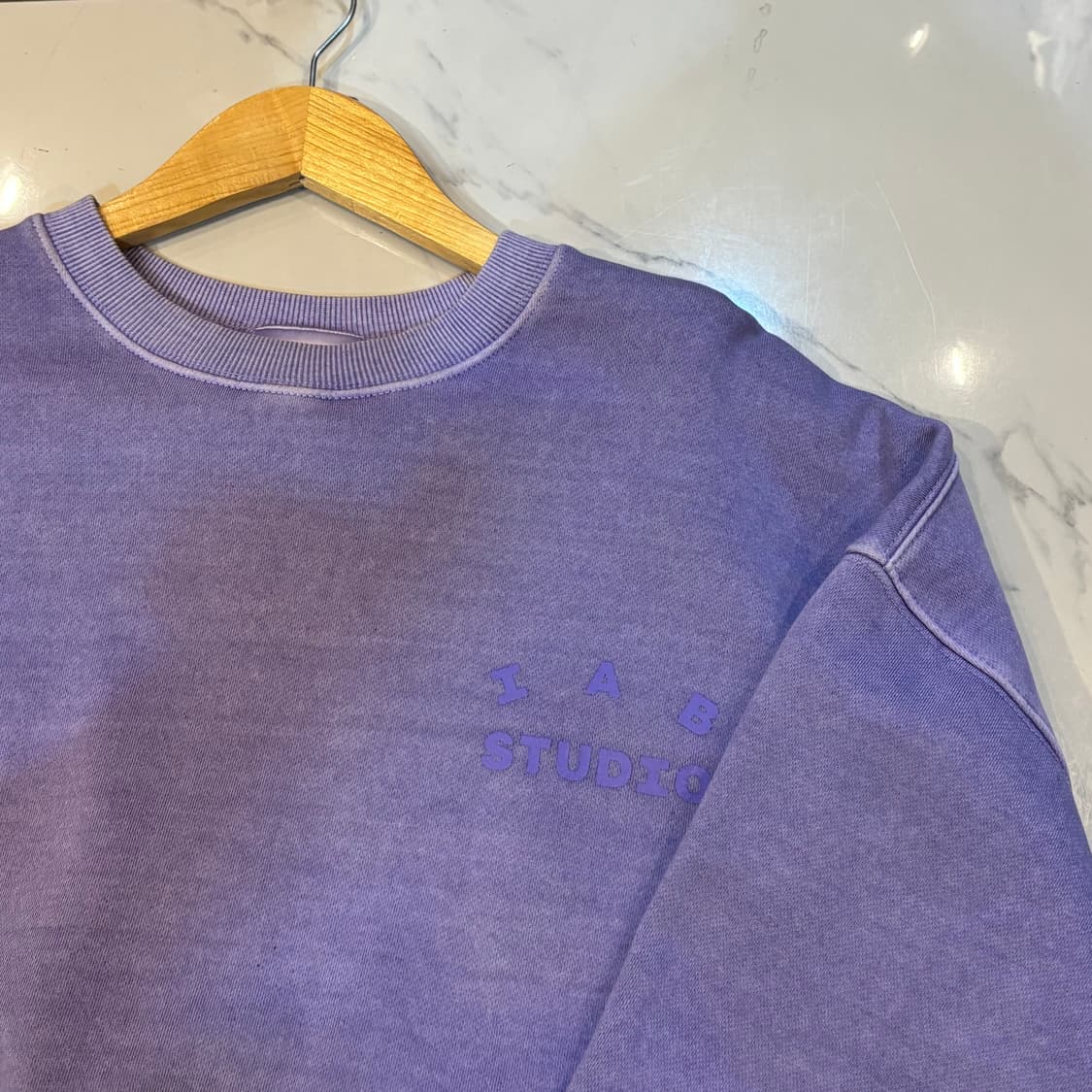 IAB 아이앱스튜디오 피그먼트 스웻셔츠 퍼플 빈티지 맨투맨 XL 상품이미지3