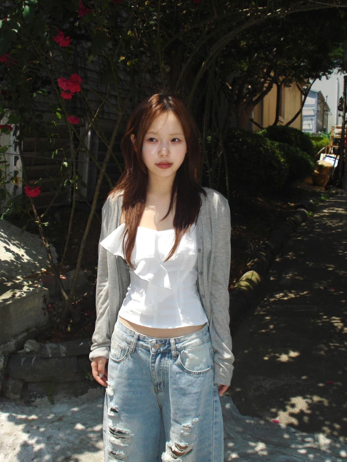 아워캐비넷 ourcabinet 데미지 데님팬츠 상품이미지4