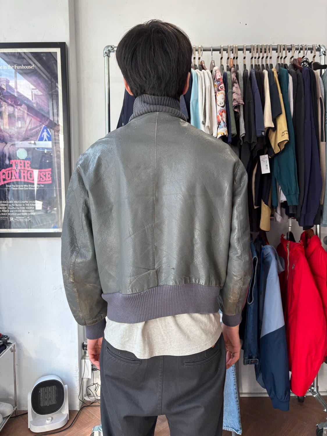 80s Germany 레더 플라이트 자켓 상품이미지3