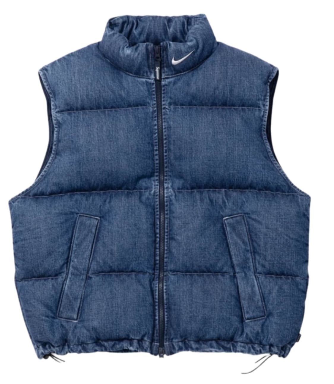 Supreme x Nike Denim Puffer Vest Indigo 상품이미지2