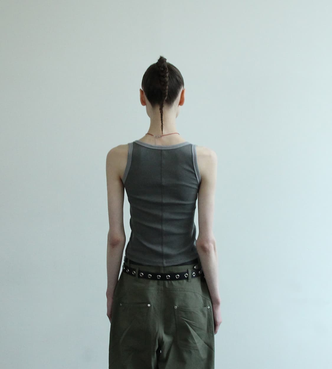 Hagamos DUAL HENLEY TANK TOP (WASHED GRE 상품이미지3