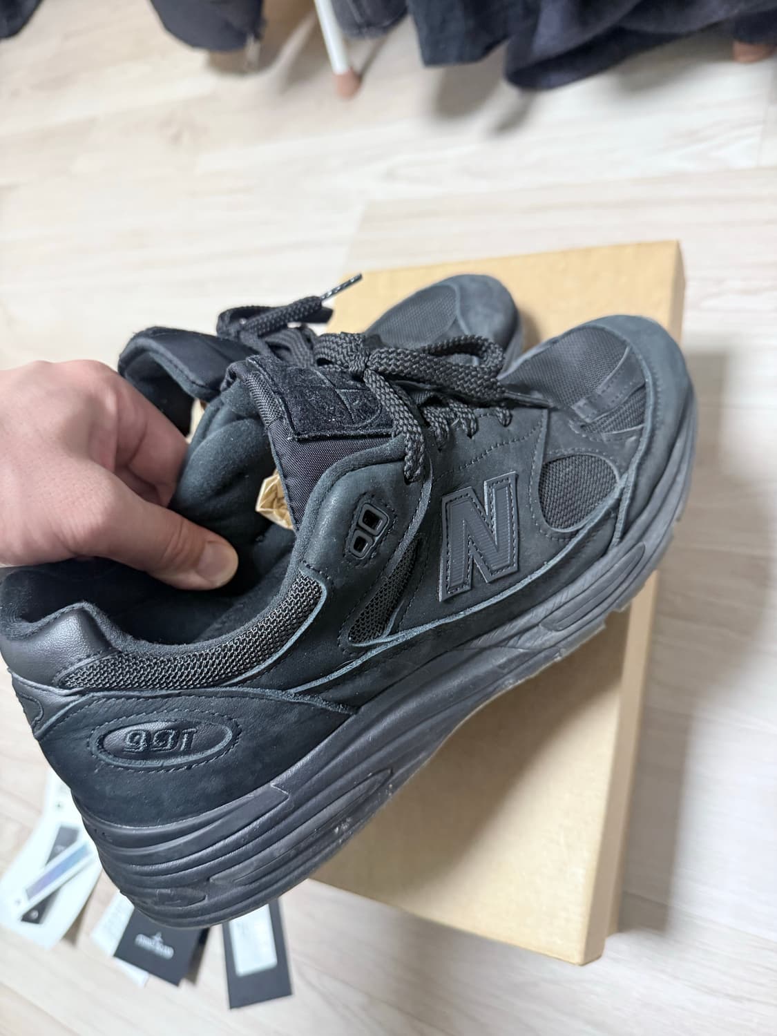 솔드아웃구매) 뉴발란스 x 스톤 아일랜드 991v2 메이드 인 UK 블랙 상품이미지10