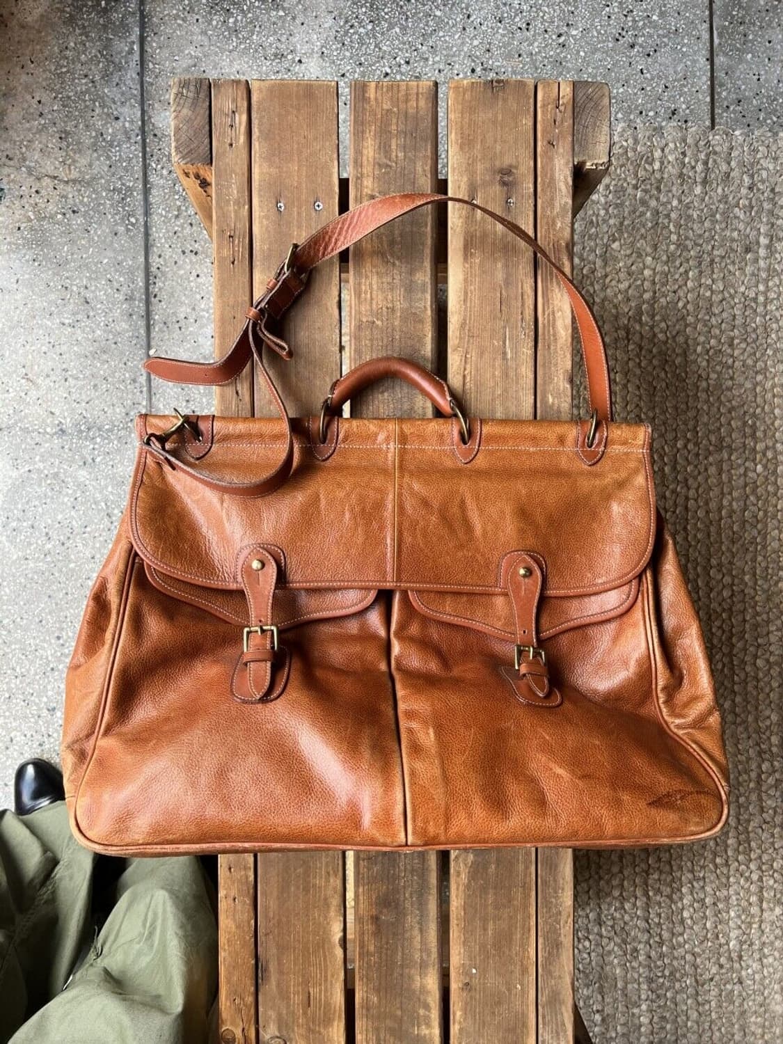 80's leather bag 상품이미지4