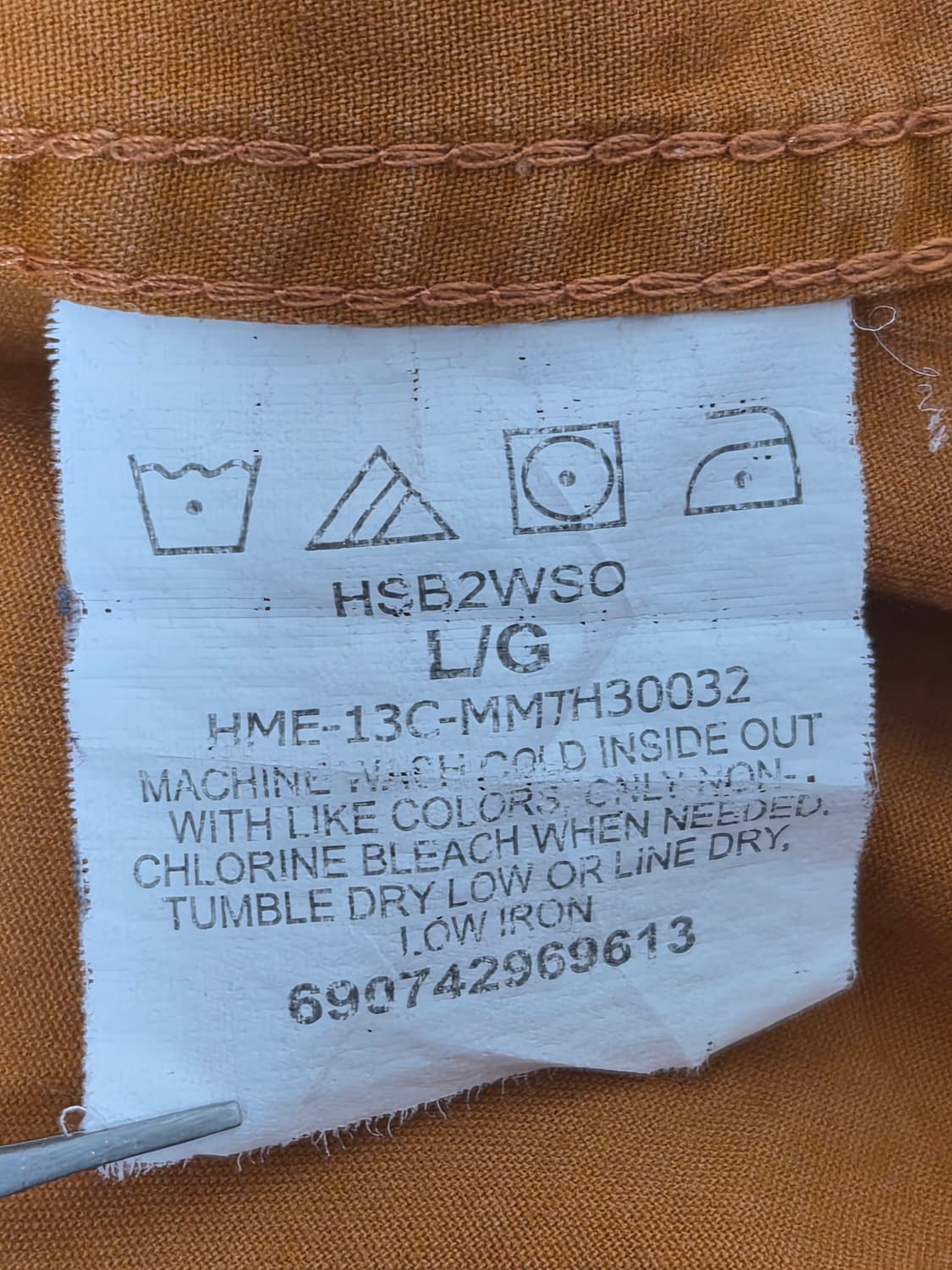 랭글러Wrangler 반팔 워크 셔츠 L - S413 상품이미지6