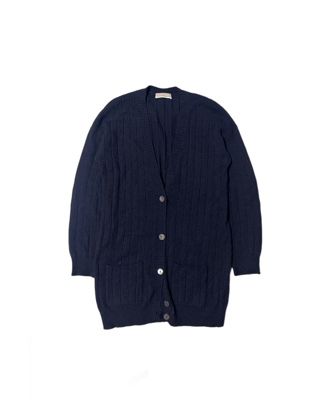 Stefanel 스테파넬 딥네이지 골지 가디건 상품이미지1