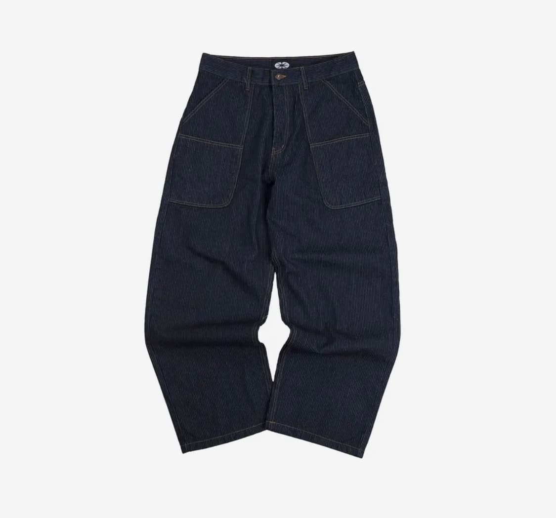 Stripe Raw Denim Pants Indigo 상품이미지1