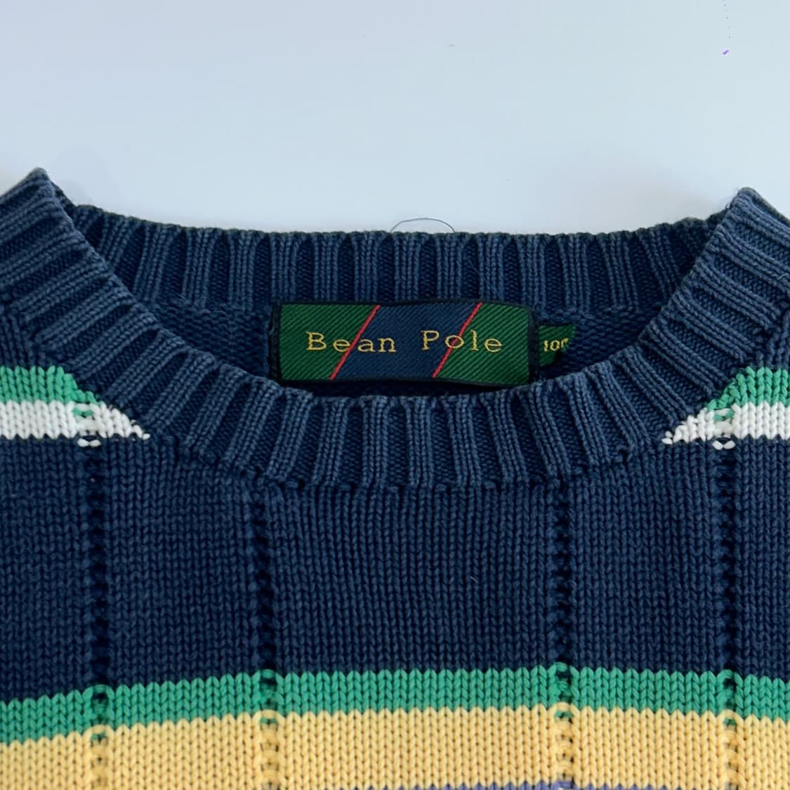 Beanpole 빈폴 옐로우 로고 스트라이프 니트 상품이미지5