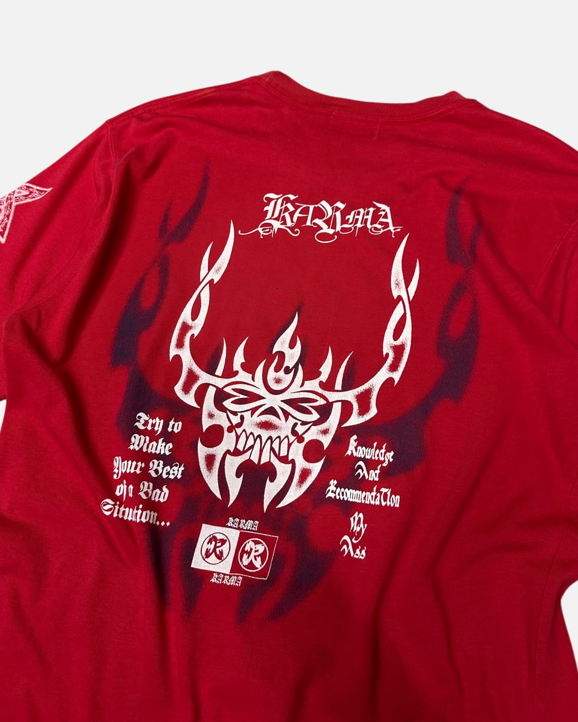 KARMA trival punk red t-shirt 상품이미지6