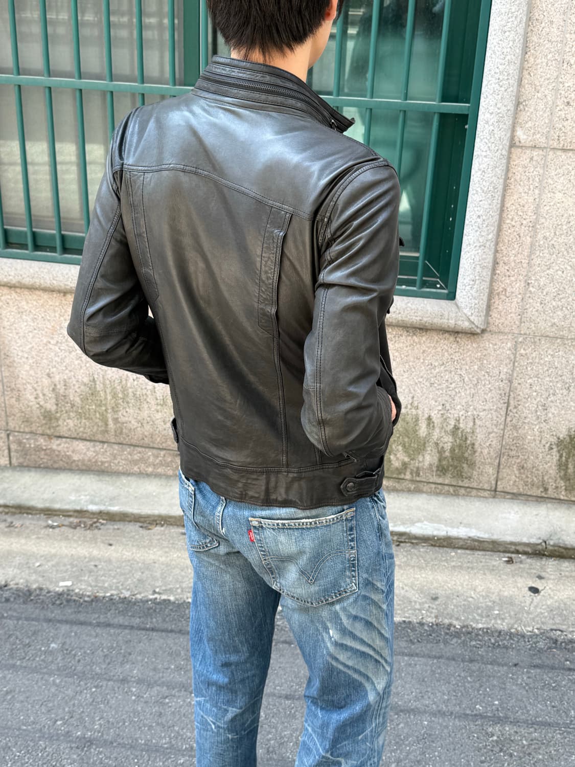 Guess 00s lambskin jacket(hedi vibe) 상품이미지2