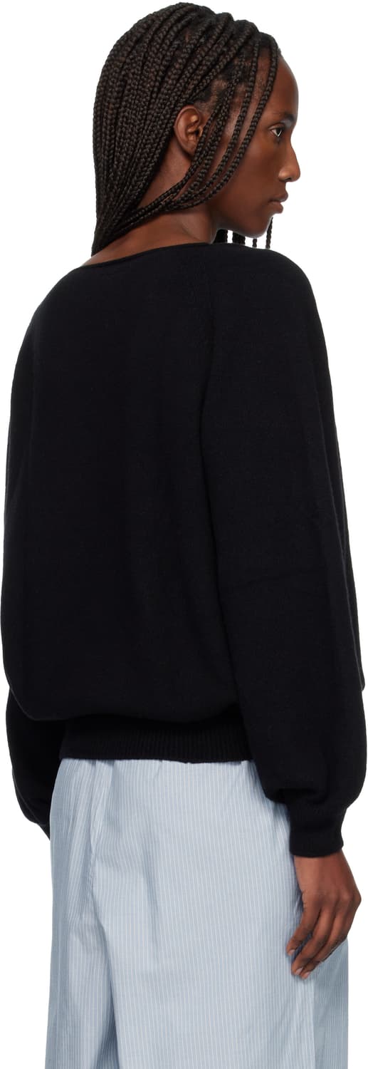 [XS/S,M/L]베이스레인지 Soar 캐시미어 브이넥 니트/블랙 상품이미지3