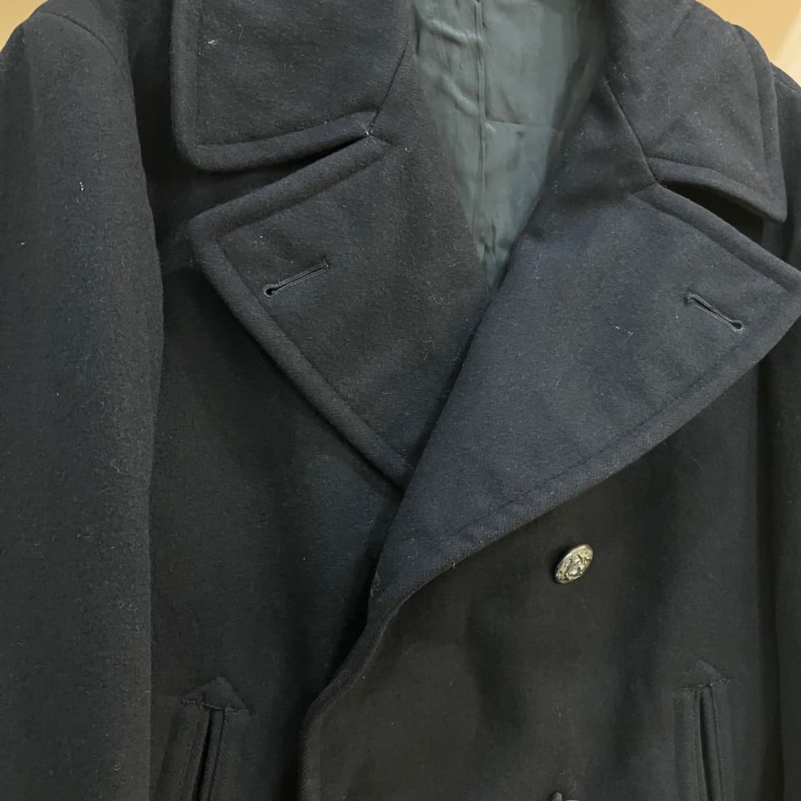 U.S Military 해군 피코트 더블 코트 S 상품이미지5