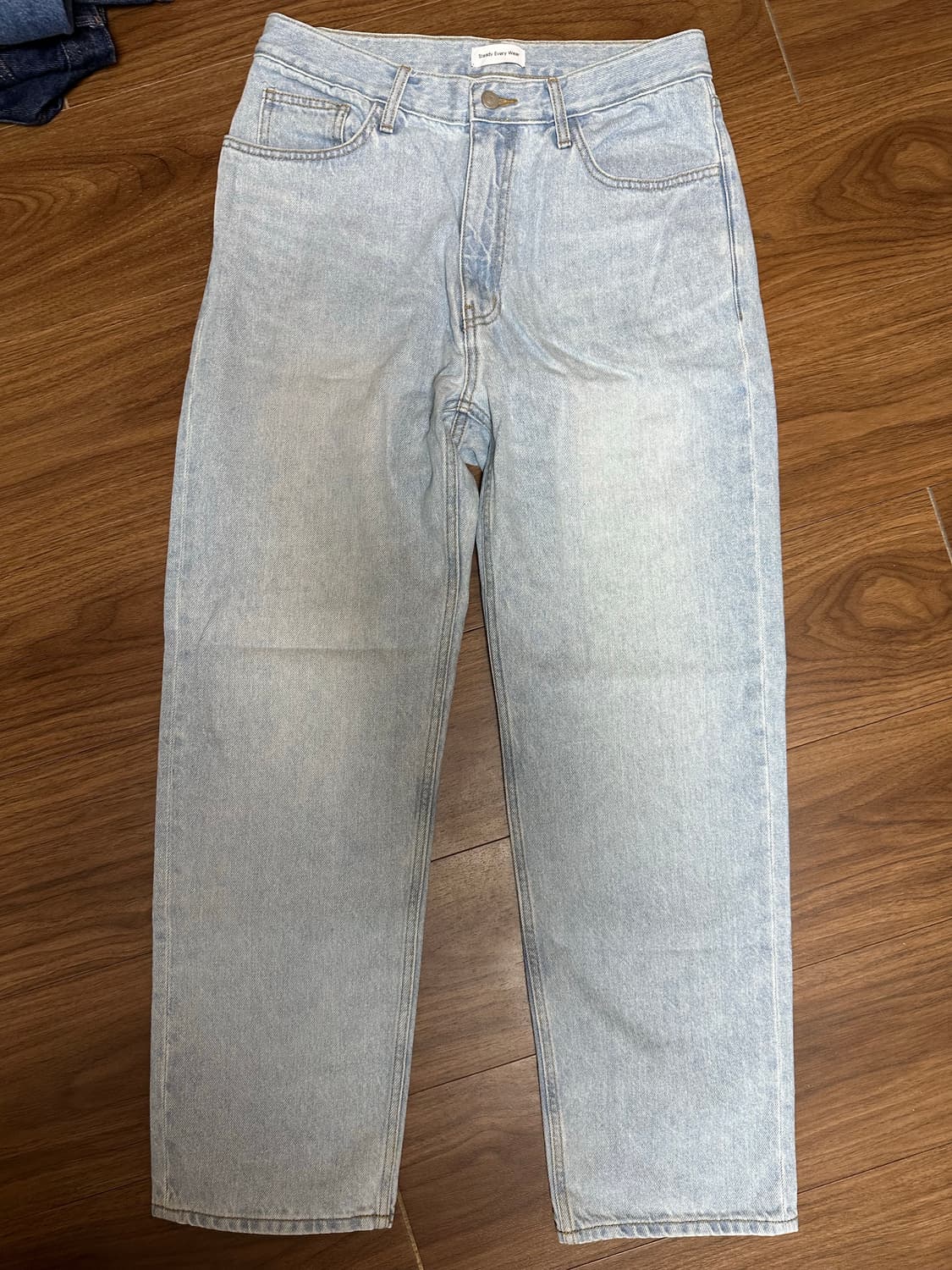 스테디에브리웨어 레귤러 스트레이트 데님 팬츠 (라이트 블루) 3사이즈 상품이미지4