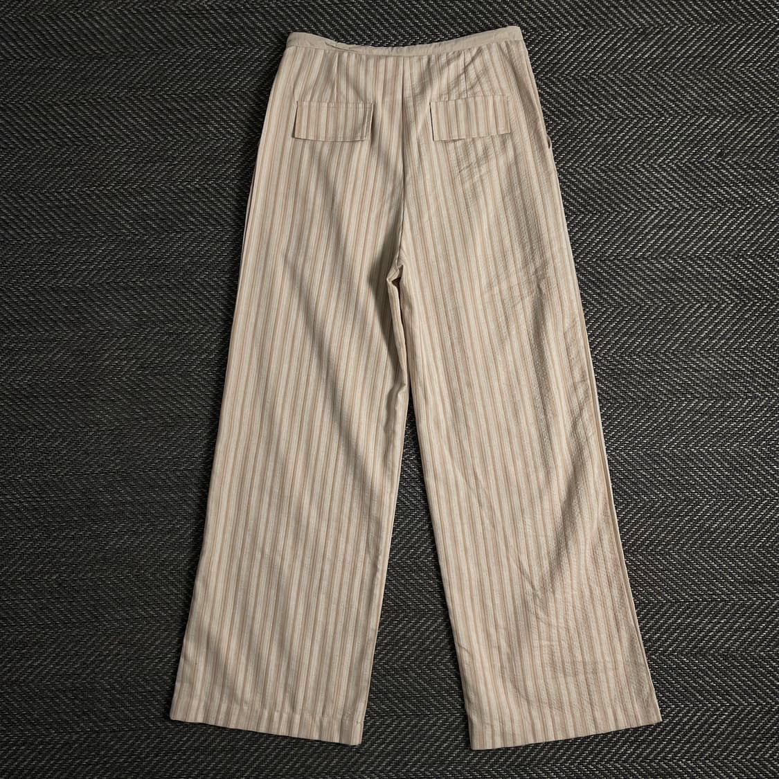 빈티지 우븐 스트라이프 와이드 트랙팬츠o 3472 상품이미지4