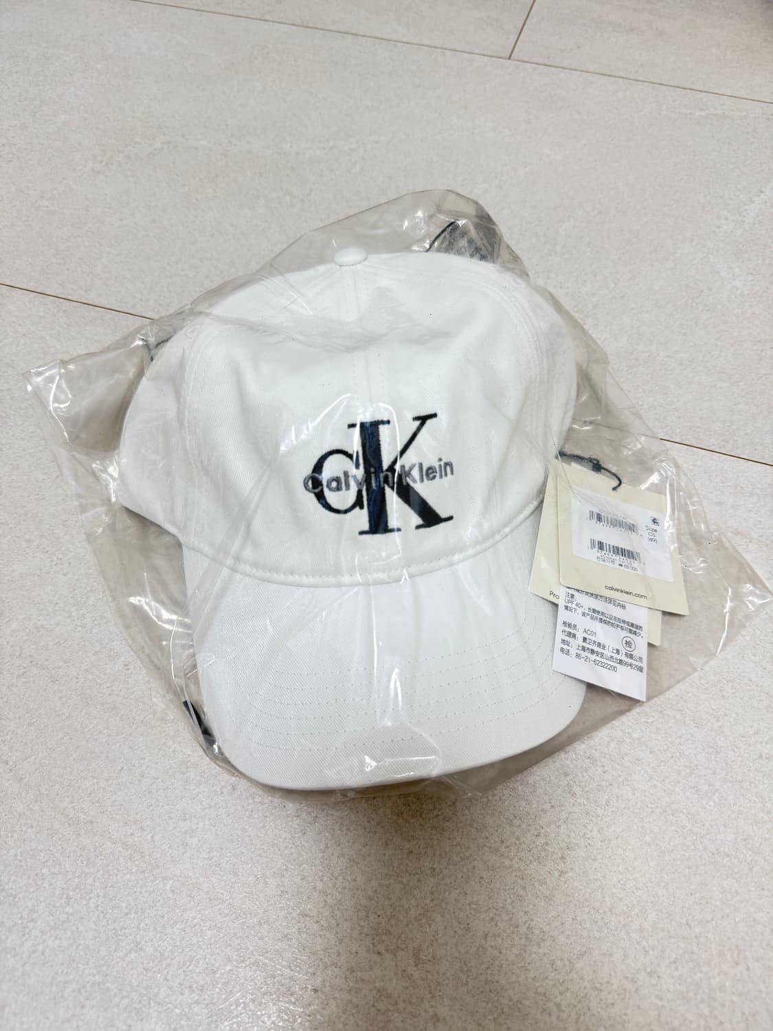 캘빈클라인 화이트 / 데님 볼캡 새상품 상품이미지3