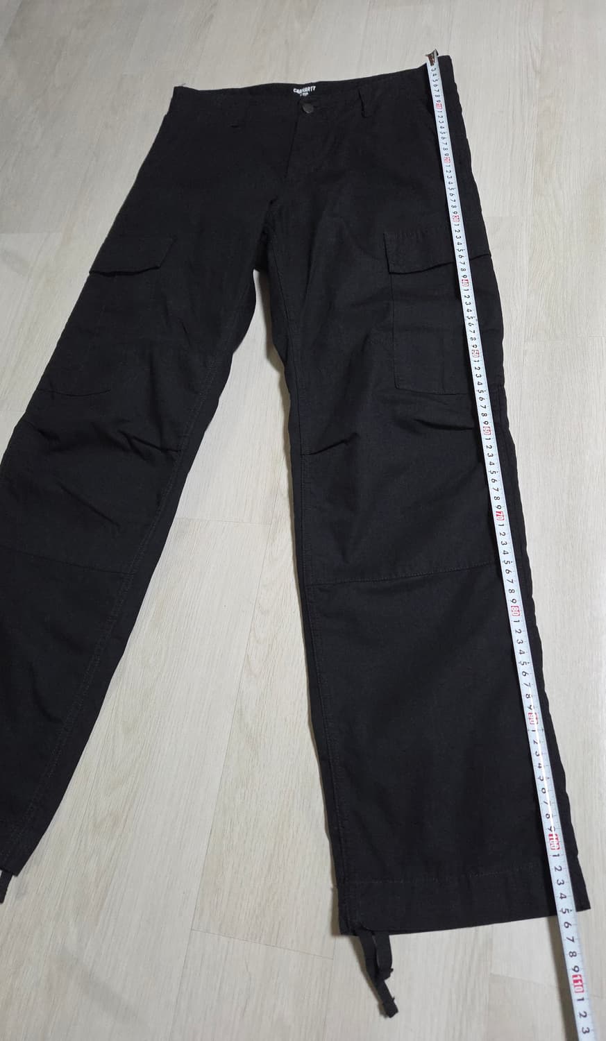 (착샷) 칼하트 wip 레귤러 카고 팬츠 블랙  상품이미지8