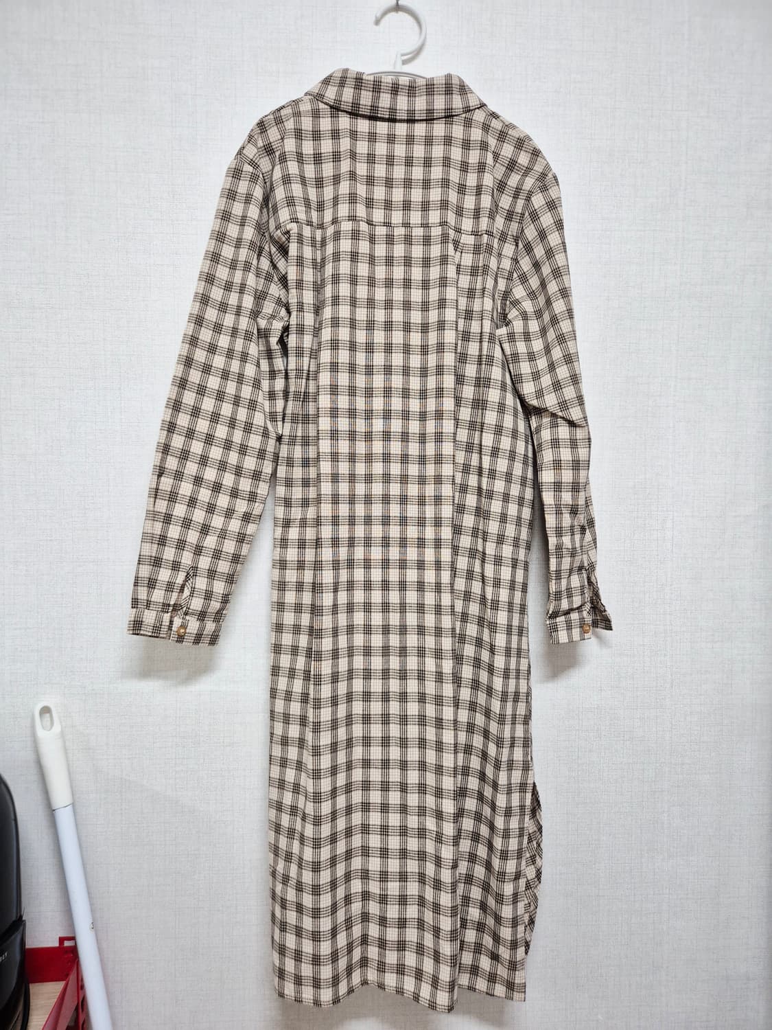 체크 롱 원피스 상품이미지2