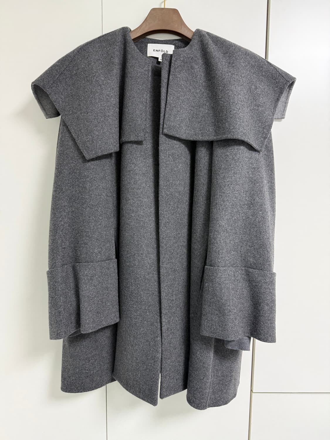 ENFOLD 엔폴드 A라인 카라 케이프코트 상품이미지2