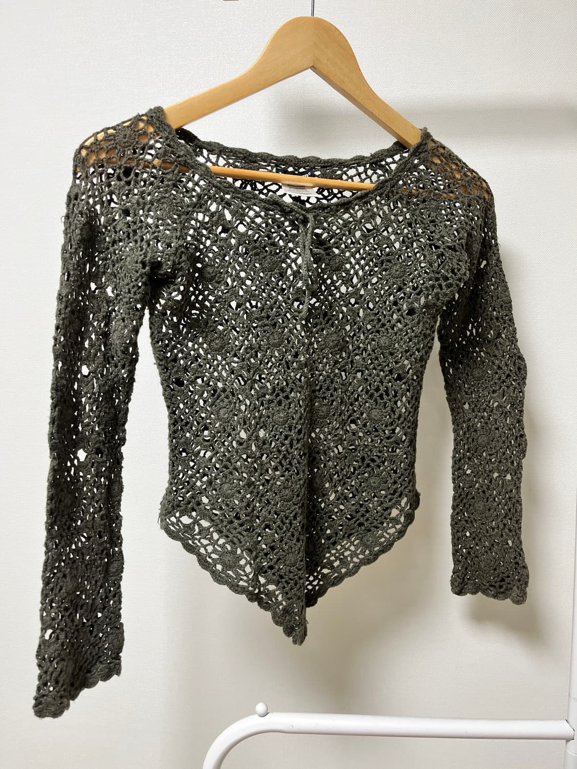 히피 빈티지 레이스 니트 탑 상품이미지3