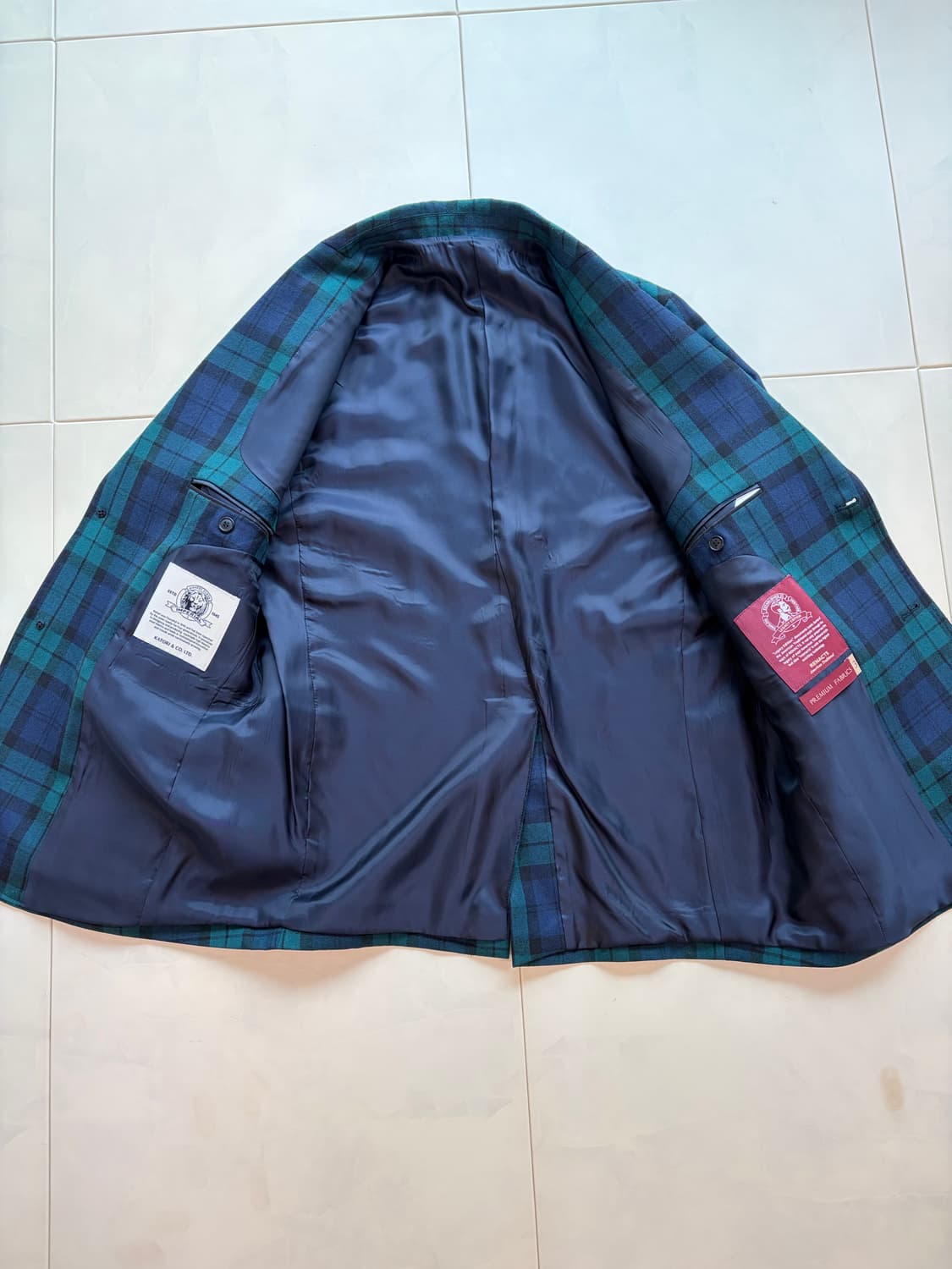 리넥츠 타탄 블랙와치 블레이저 자켓 3(105) 상품이미지5