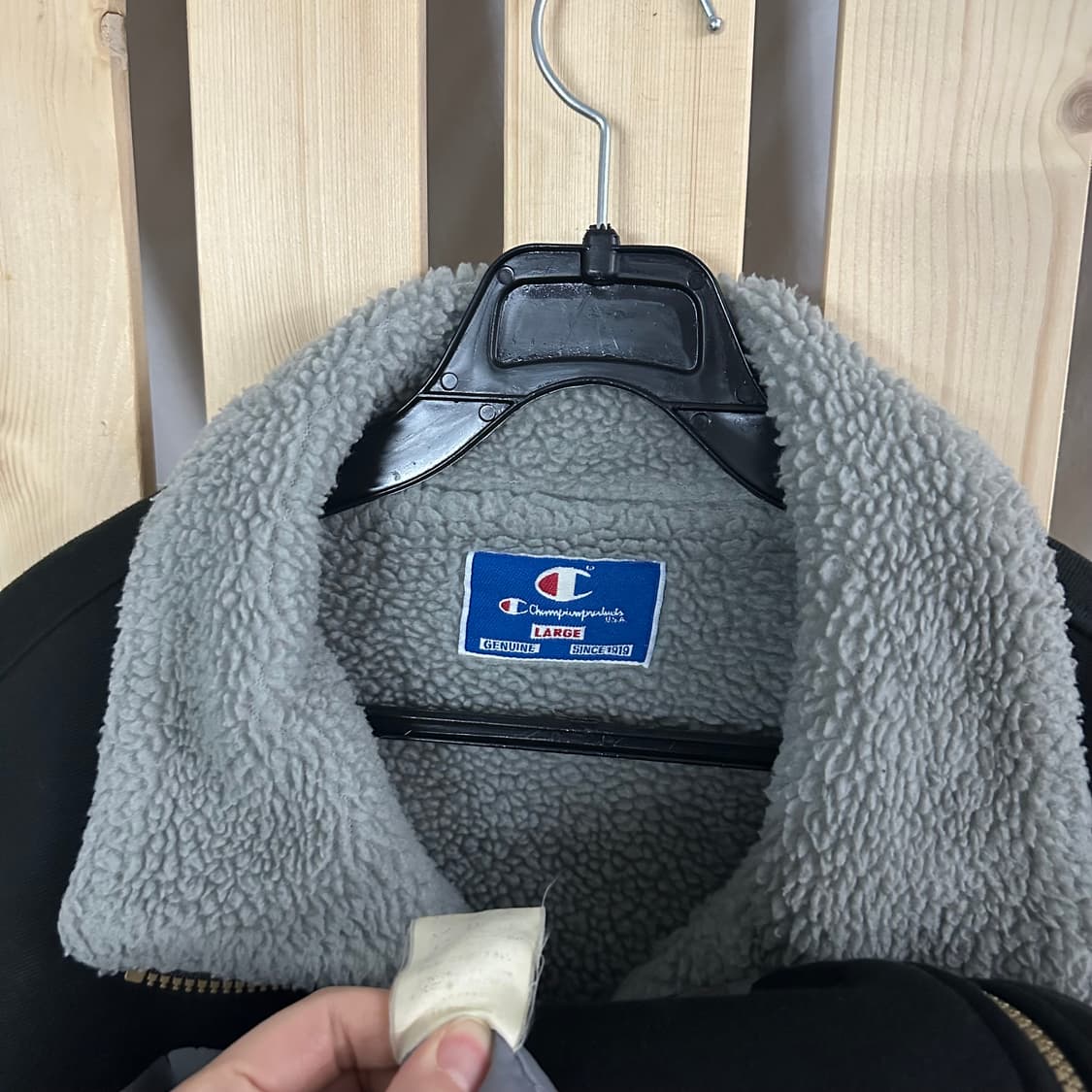 (XL) 챔피온 빅로고 올드스쿨 양털 집업 상품이미지5