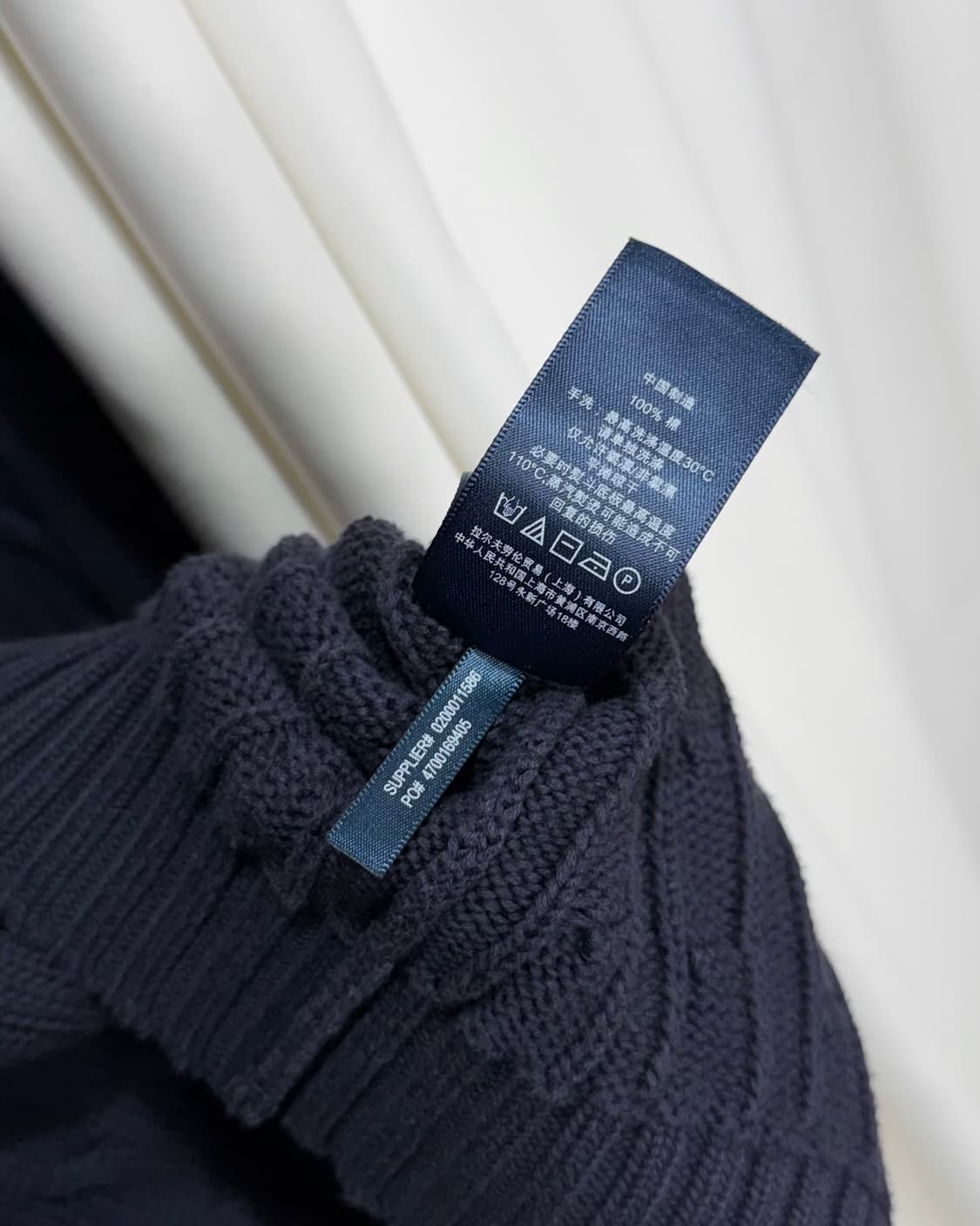 폴로 랄프로렌 네이비 꽈배기 니트 상품이미지6