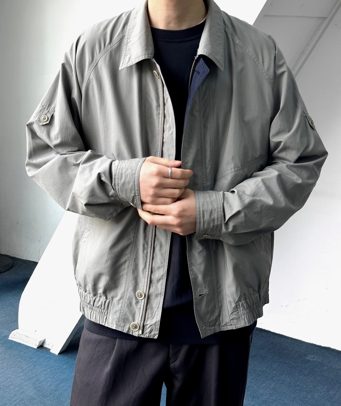 High count fabric design blouson 상품이미지6