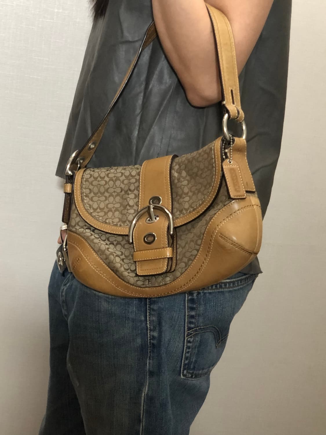 빈티지 코치 브라운 숄더백 상품이미지7