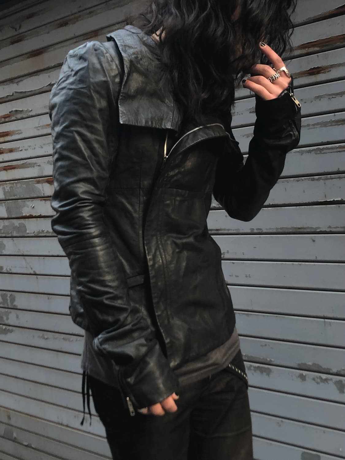 ekam high neck leather jacket 상품이미지1