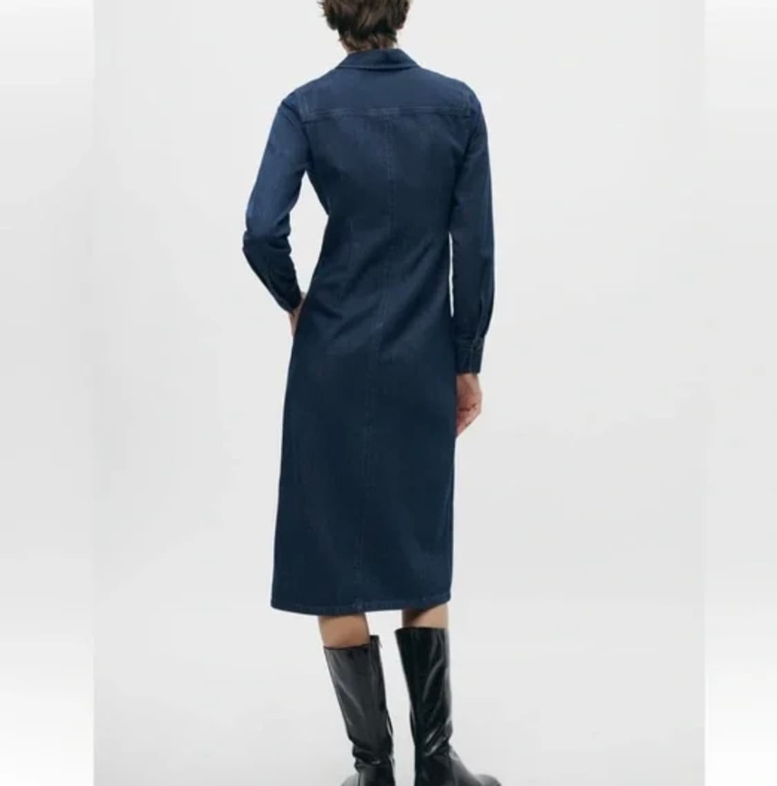 [66]자라 데님 셔츠 원피스 상품이미지2