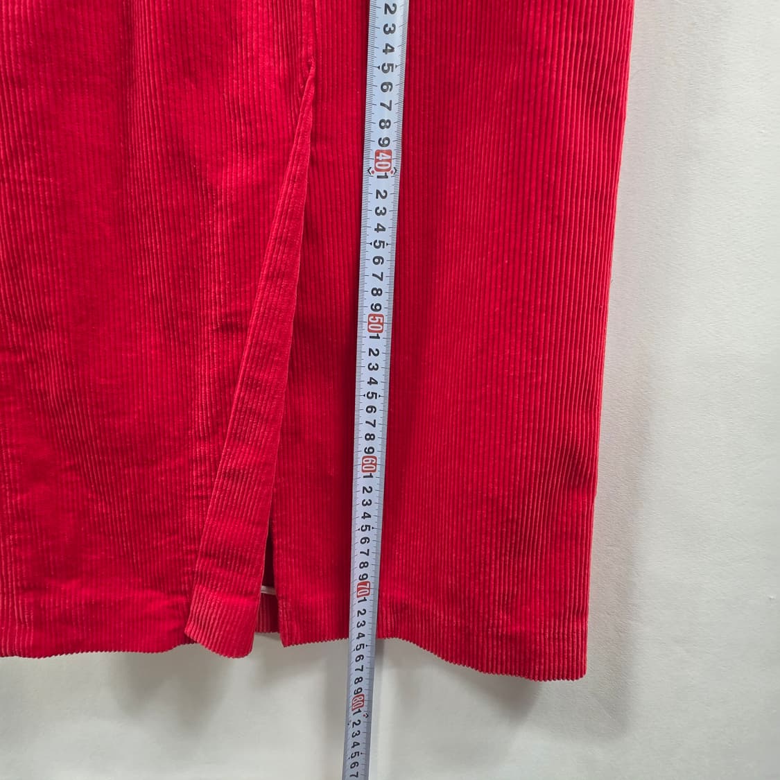 1128 SYSTEM 한섬 코듀로이  스커트 61 / 레드 / 벨트 세 상품이미지6